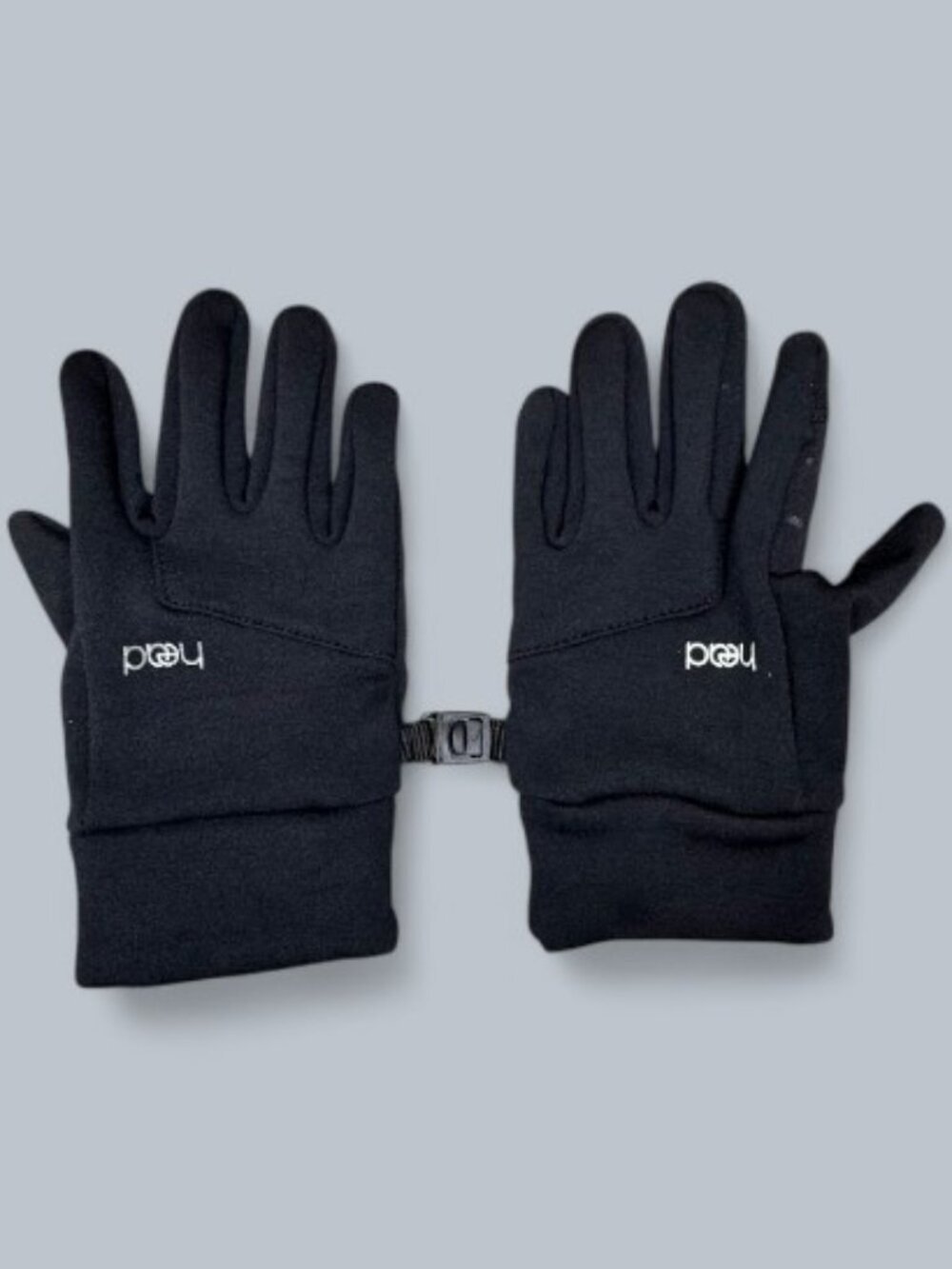 Kids Black Athletic Running Gloves Grip Palm Winter Sports Size Large